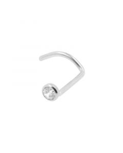 Titanium Nose Stud With Zirconia