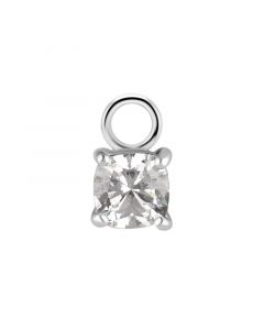 Click Ring Charm Nickel-free - Zirconia Square