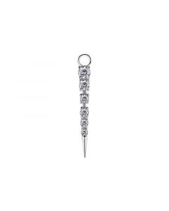 Click Ring Charm Nickel-free - Zirconia Pendulum