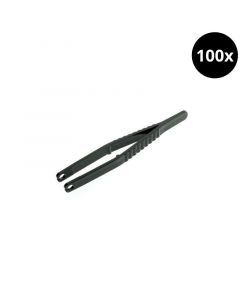 Box - Sterile Prepacked Plastic Piercing Forceps Round - 100 pcs