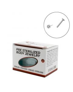 Zirkonia Labret Stud - Gesteriliseerd (10 stuks)