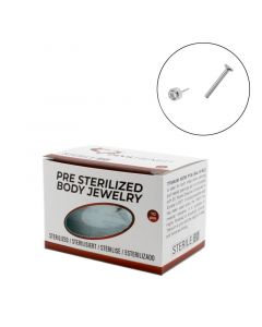 Zirkonia Labret Stud - Gesteriliseerd (10 stuks)