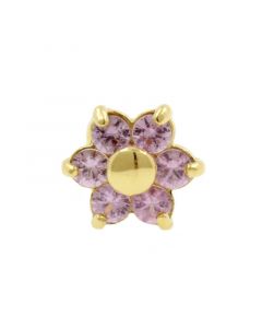 Gold And Pink Sapphire Flower