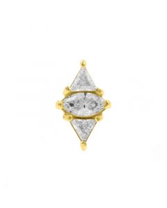 Gold Premium Zirconia Marquise Diamond