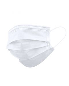 Face Mask White - 3 Layers With Elastic Band