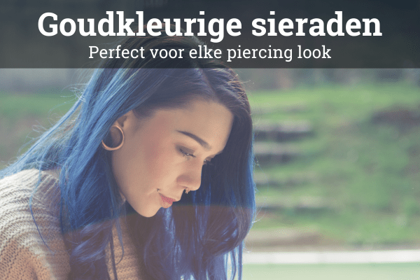 Goudkleurige piercing sieraden